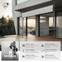 Voir la diapositive 2 : tectake Store à pince sans perçage avec manivelle gris clair 350 x 180 cm