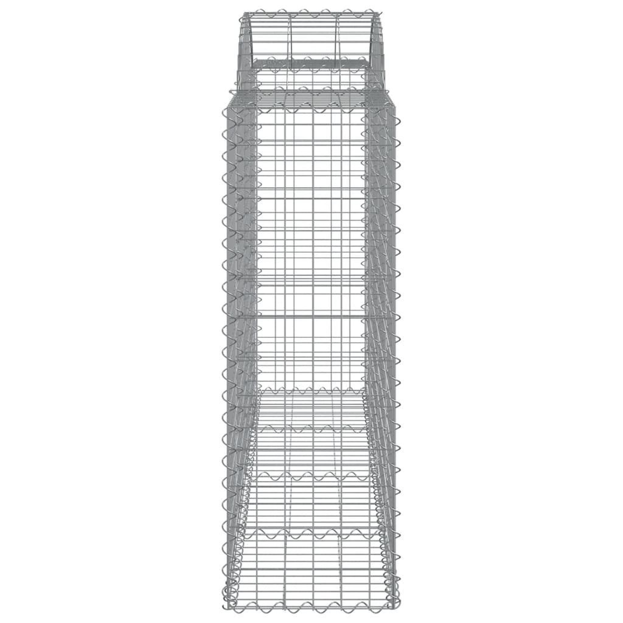 Voir la diapositive 5 : VIDAXL Paniers a gabions arques 9 pcs 200x50x120/140 cm Fer galvanise