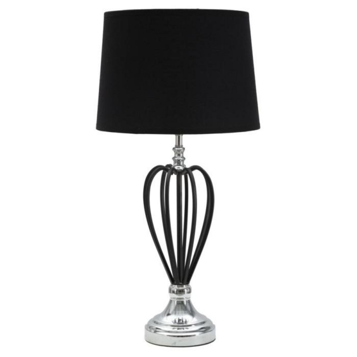 Paris Prix Lampe à Poser en Métal  Darky  56cm Noir & Argent