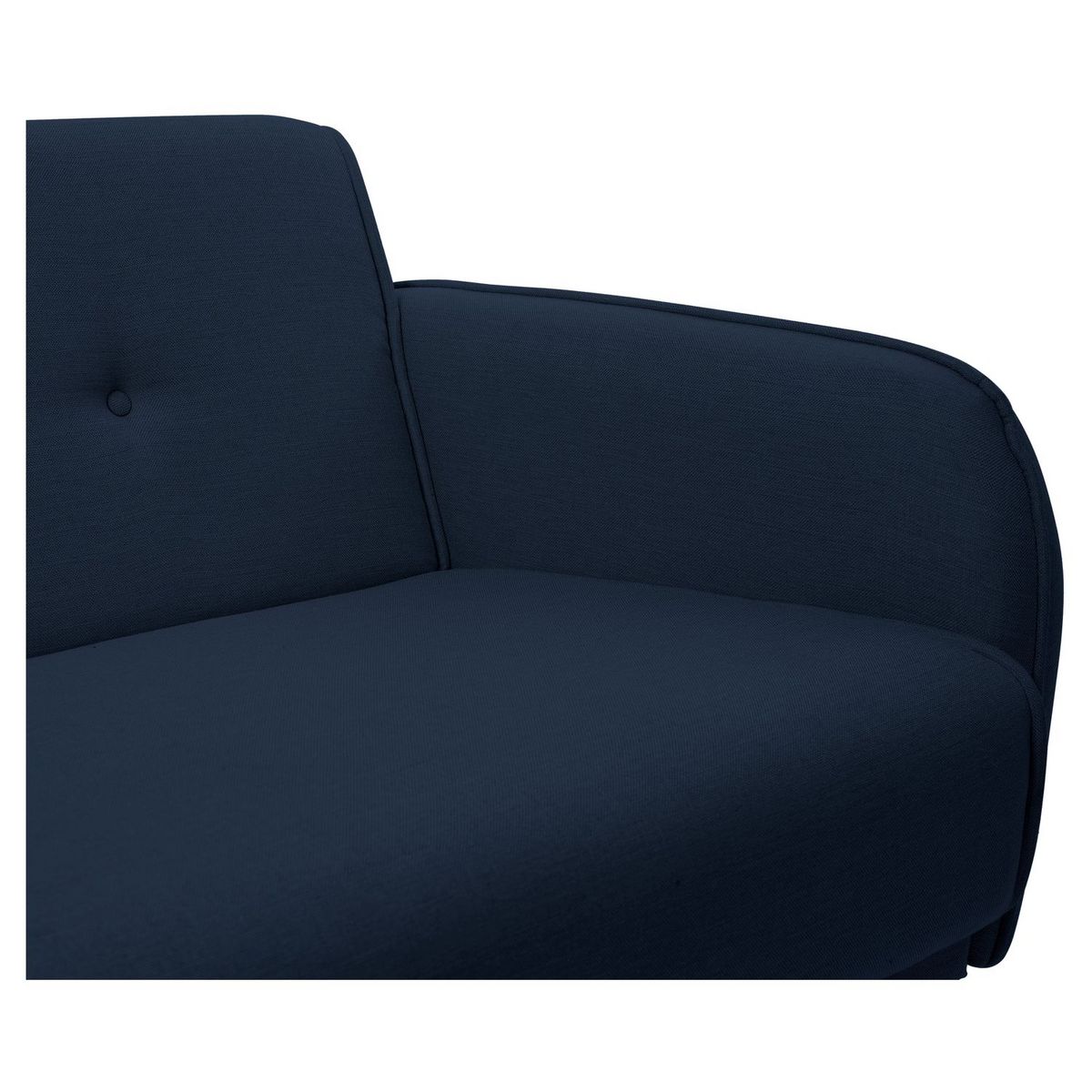 Canapé droit convertible 3 places tissu pieds bois clair BONJO