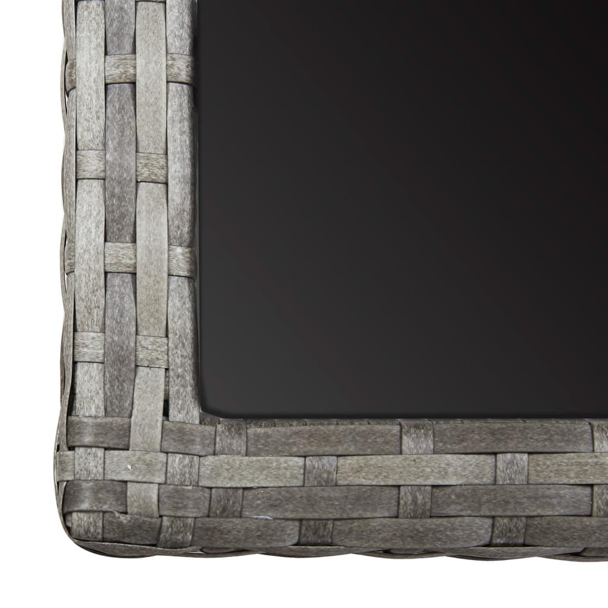 Voir la diapositive 5 : VIDAXL Table de jardin Anthracite 110x53x72 cm Verre et resine tressee