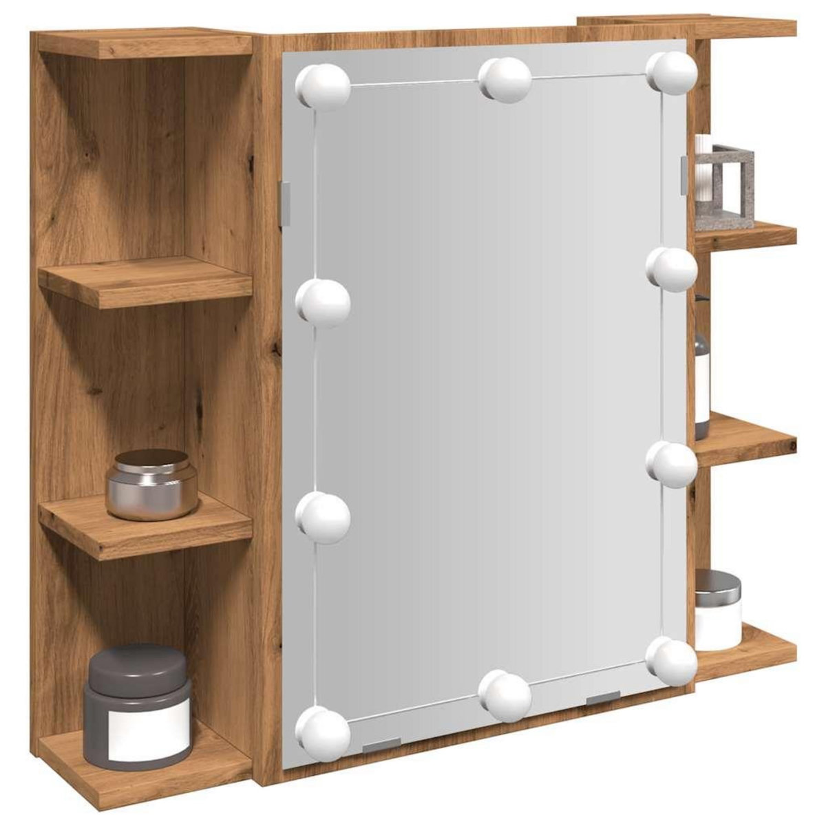 VIDAXL Armoire a miroir avec LED chene artisanal 70x16,5x60 cm