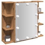 VIDAXL Armoire a miroir avec LED chene artisanal 70x16,5x60 cm