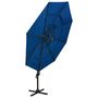 Voir la diapositive 3 : VIDAXL Parasol de jardin a 4 niveaux avec mat en aluminium bleu azure