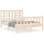VIDAXL Cadre de lit sans matelas 140x190 cm bois de pin massif