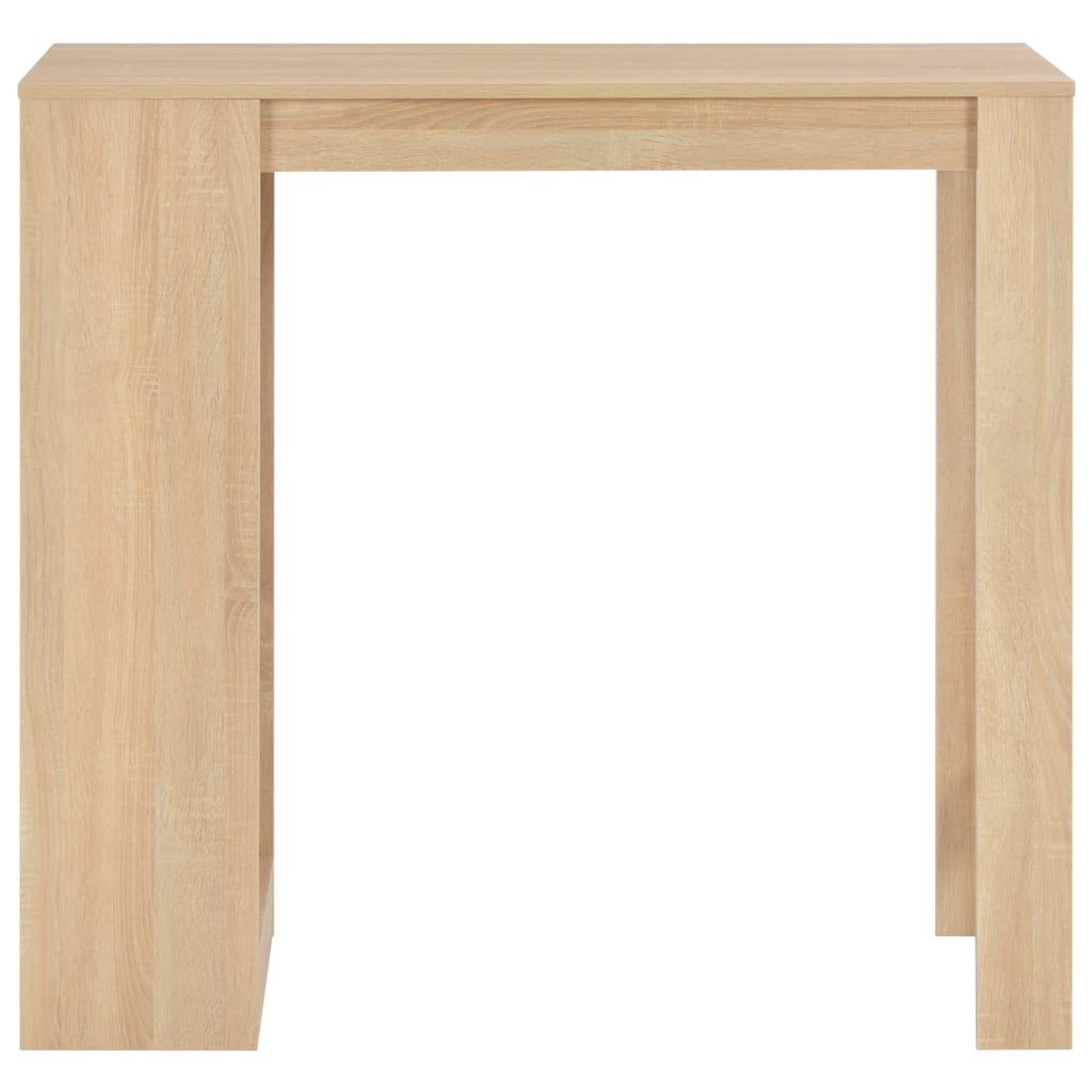 Voir la diapositive 2 : VIDAXL Table de bar avec etagere Chene 110x50x103 cm