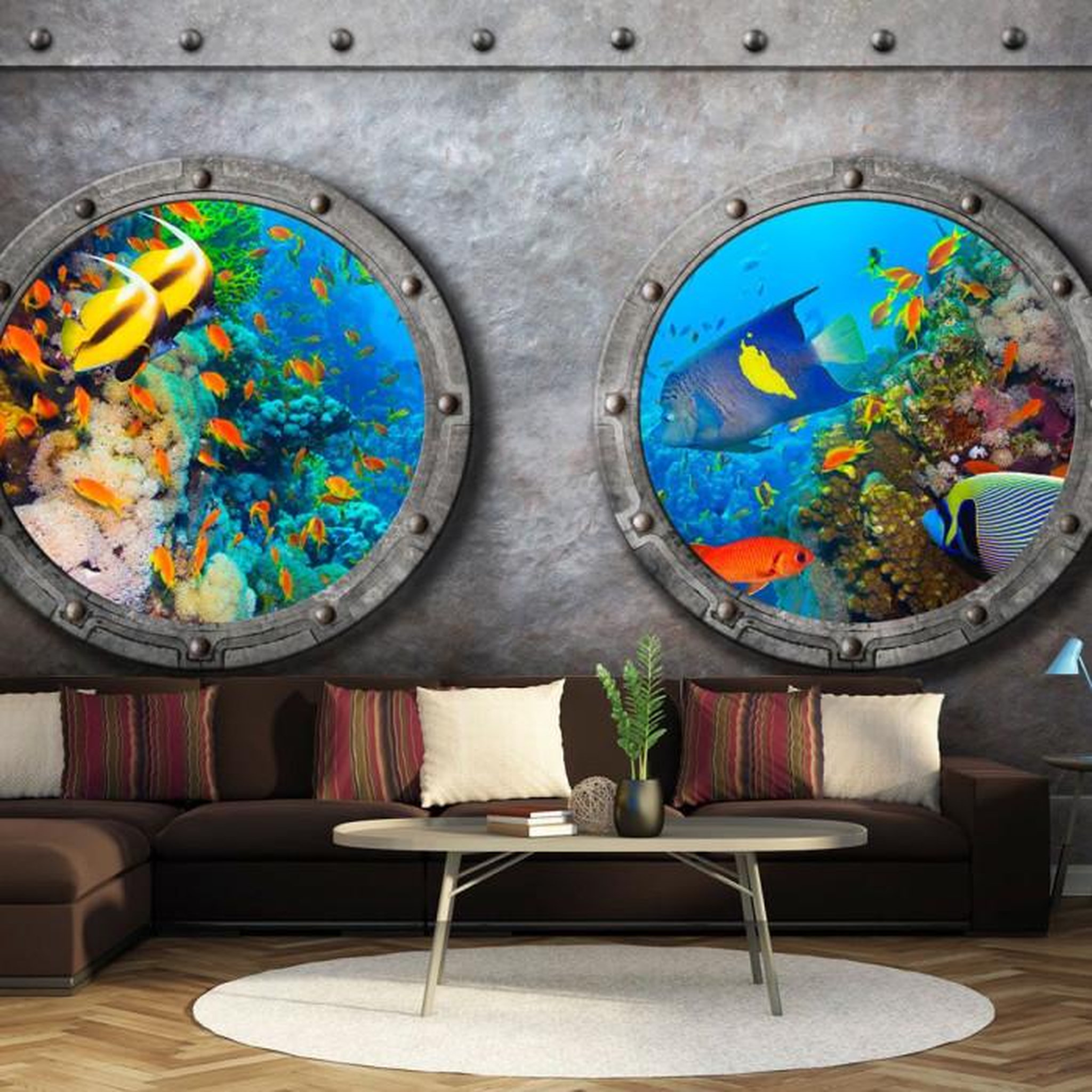 Paris Prix Papier Peint  Window To the Underwater World. Coloris disponibles : Multicolore