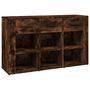 Voir la diapositive 2 : VIDAXL Buffet Chene fume 100x30x59,5 cm Bois d'ingenierie