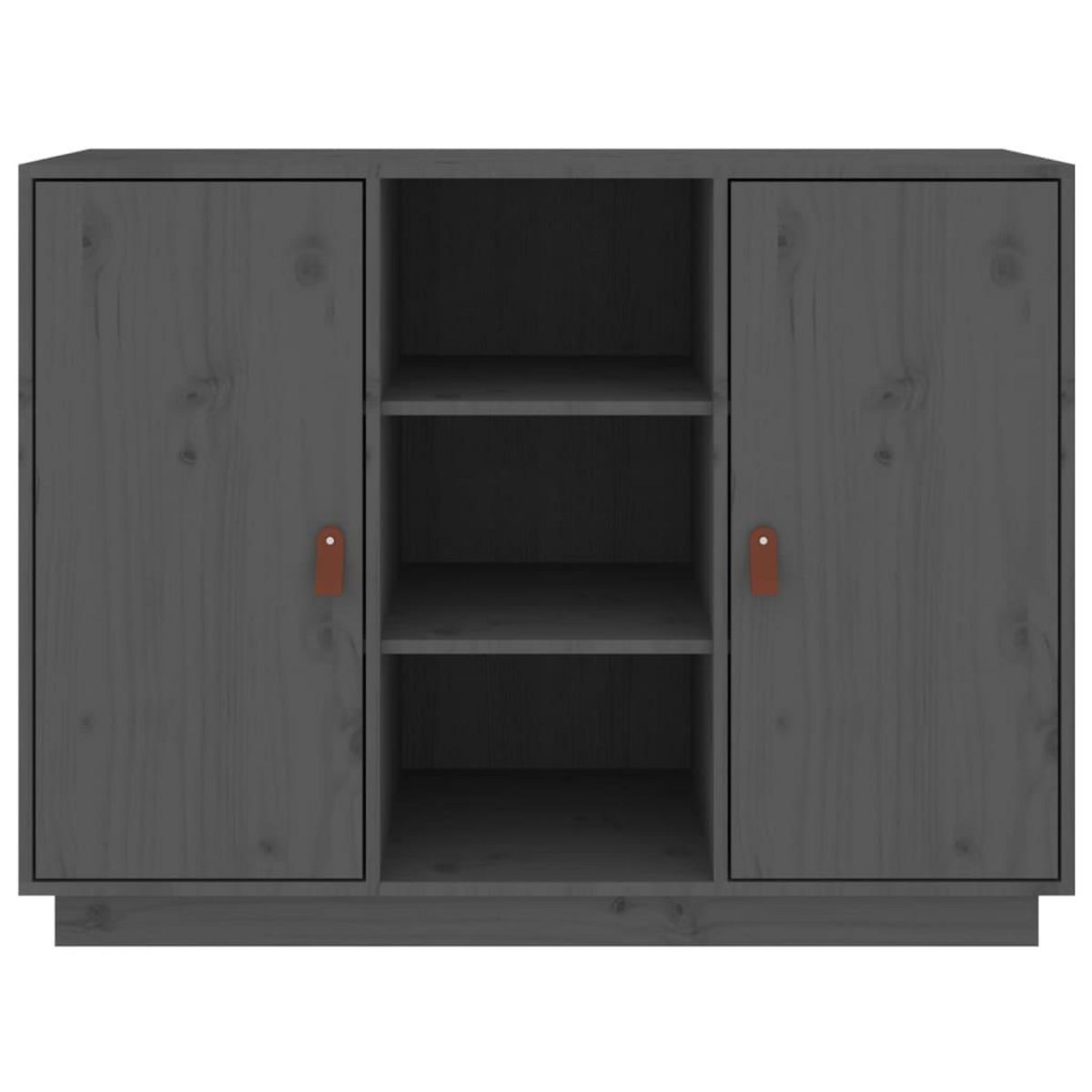 VIDAXL Buffet Gris 100x40x75 cm Bois massif de pin
