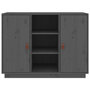 Voir la diapositive 3 : VIDAXL Buffet Gris 100x40x75 cm Bois massif de pin