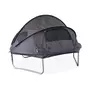 SWEEEK Trampoline 250cm filet intérieur avec pack d'accessoires + Tente de camping et sac de transport