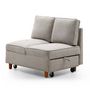 Voir la diapositive 5 : Paris Prix Banquette 2 places convertible  Théo  107cm Beige