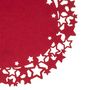 Voir la diapositive 2 : ATMOSPHERA Set de table de Noël rond motifs étoiles en feutrine Diam. 38 cm - Rouge