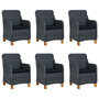 Voir la diapositive 2 : VIDAXL Ensemble a manger de jardin 7 pcs Gris fonce