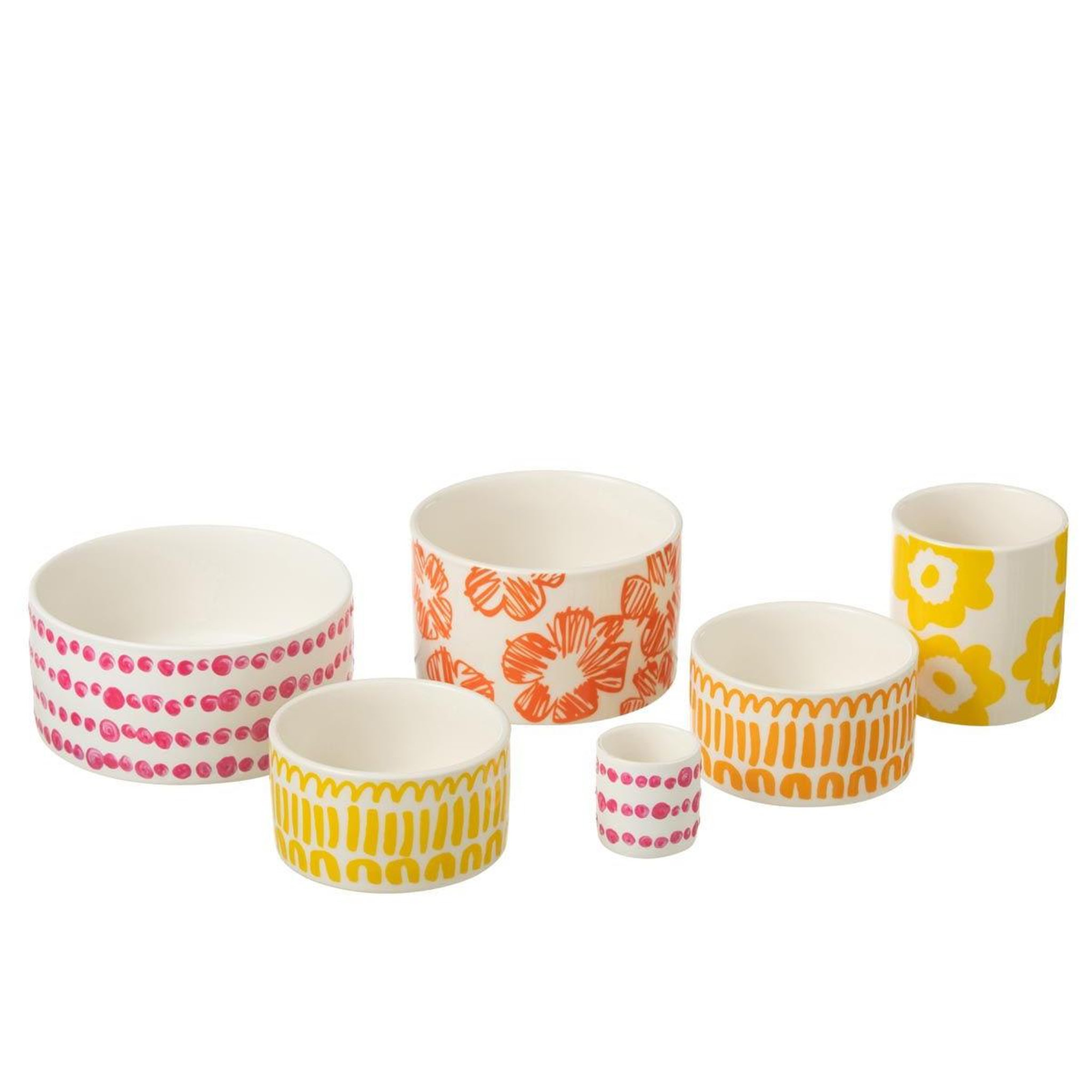 Voir la diapositive 2 : J-LINE Service apéritif 7 pièces  fiesta sud  30cm multicolore