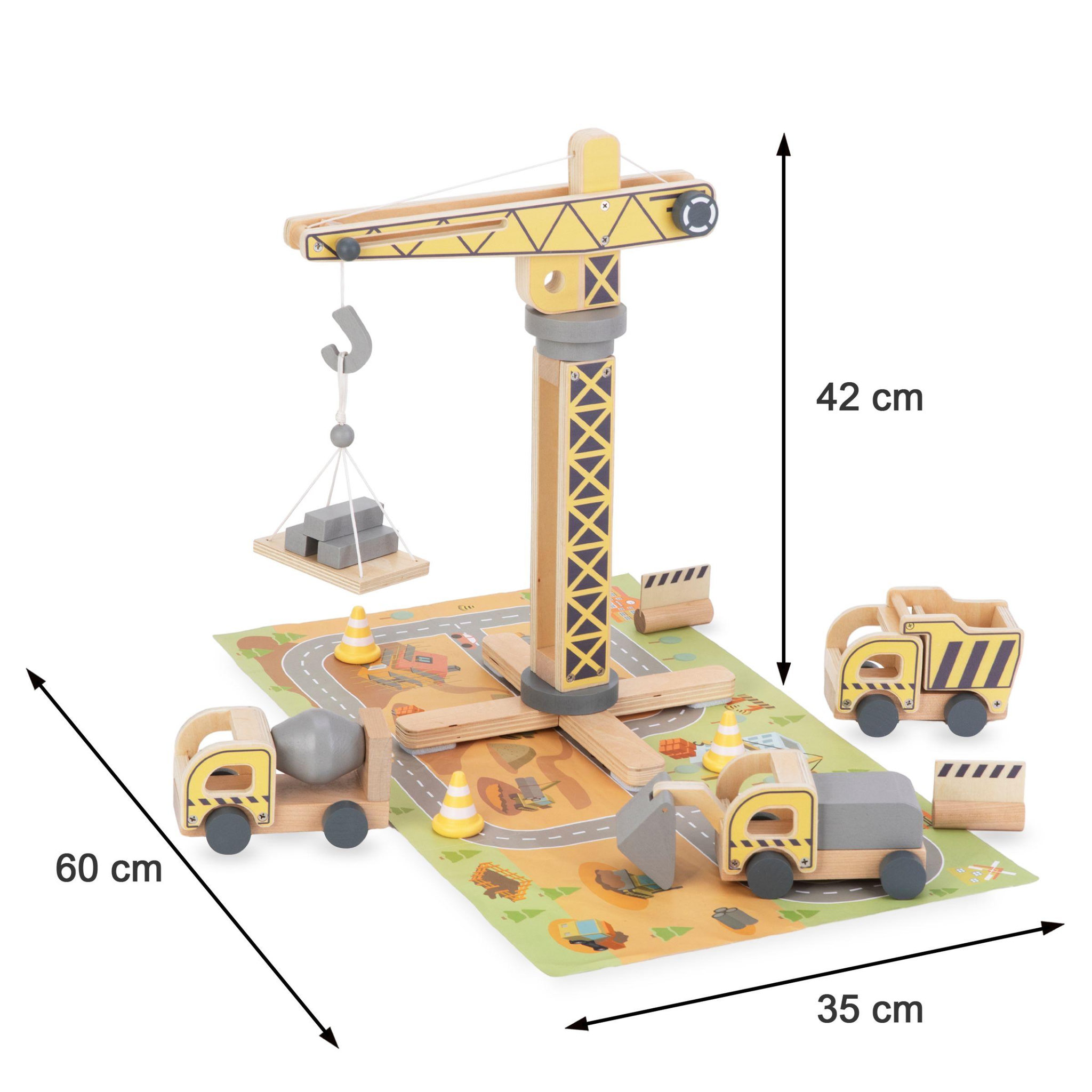 Voir la diapositive 4 : MAMABRUM Imitation Chantier de Construction Enfant +3ans - Plate-forme avec Matériaux de Construction Bois,
