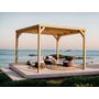 Voir la diapositive 2 : JARDIDECO Pergola en bois Toulouse avec toit semi-ouvert 300 x 300 cm - Maderland
