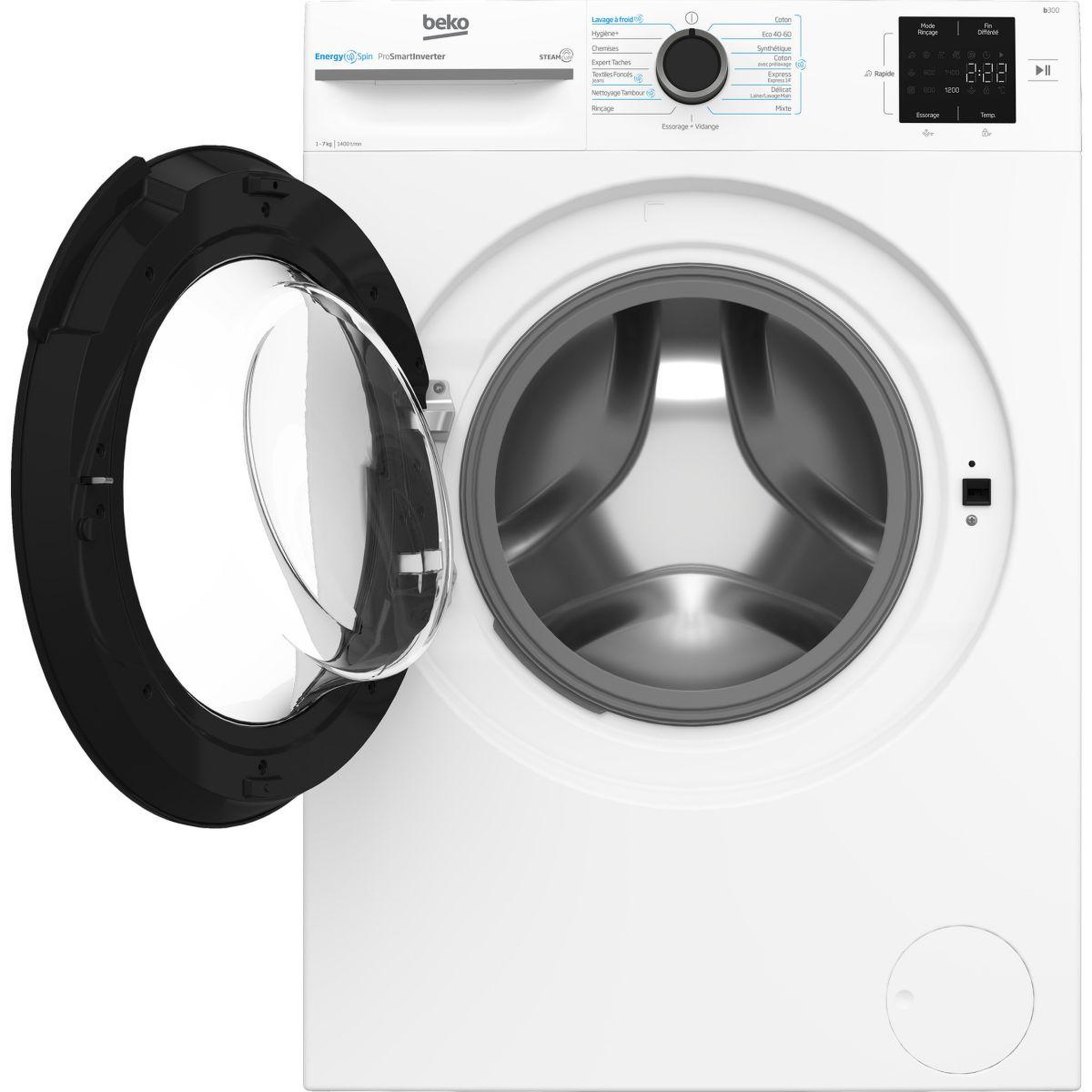 Voir la diapositive 3 : Beko Lave linge compact bm3wfu47411b energy spin