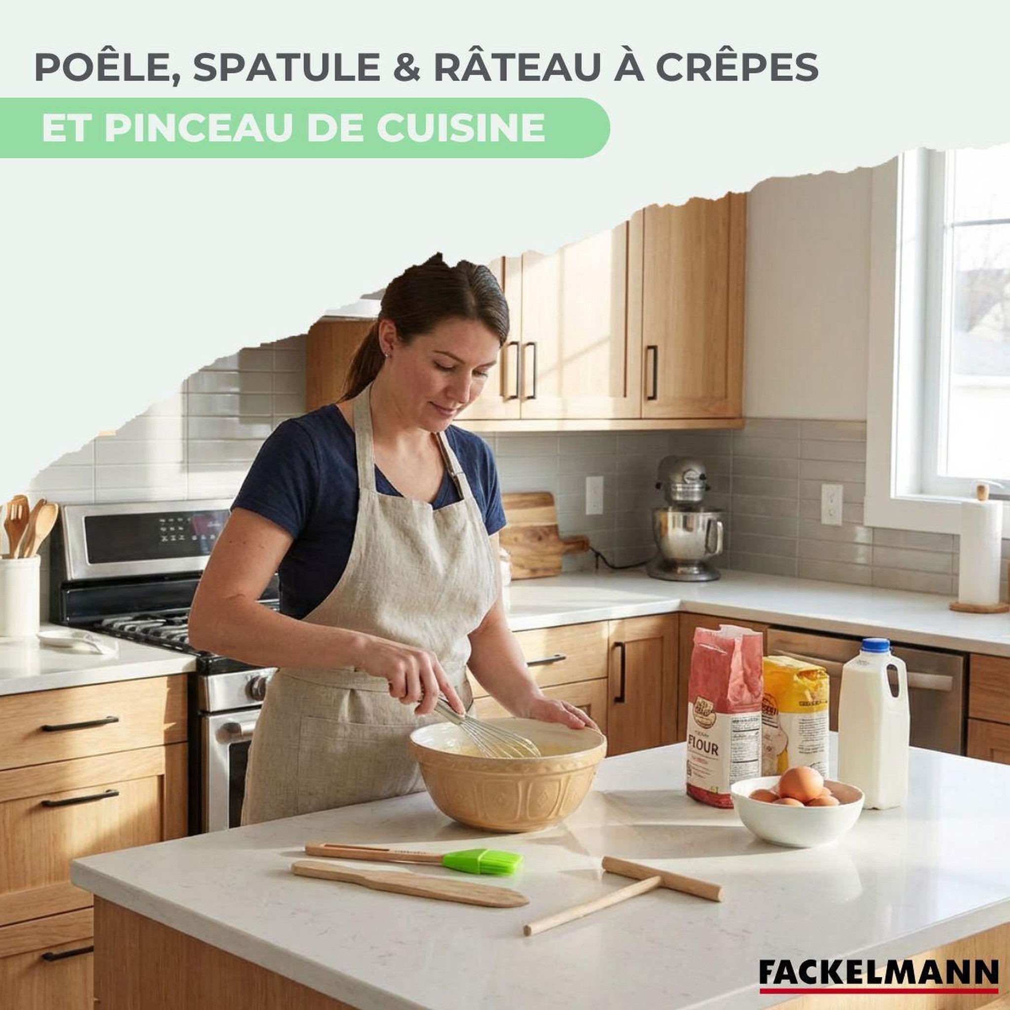 Voir la diapositive 2 : Fackelmann Set de 1 poêle de cuisson 26 cm en aluminium avec 3 ustensiles de cuisine fackelmann brandao
