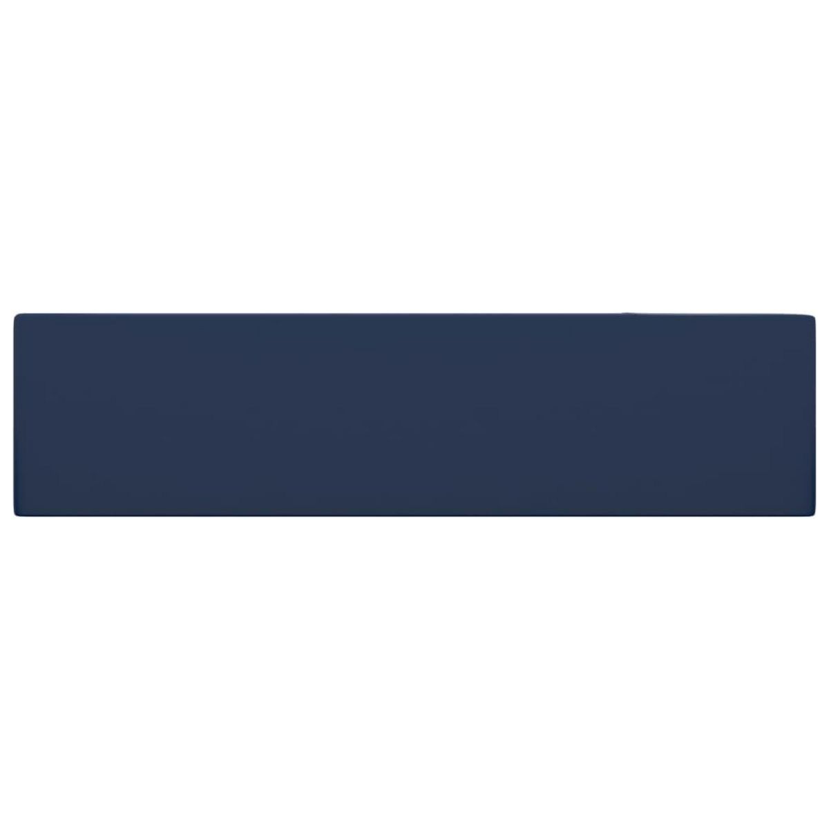 VIDAXL Lavabo de salle de bain avec trop-plein Ceramique Bleu fonce