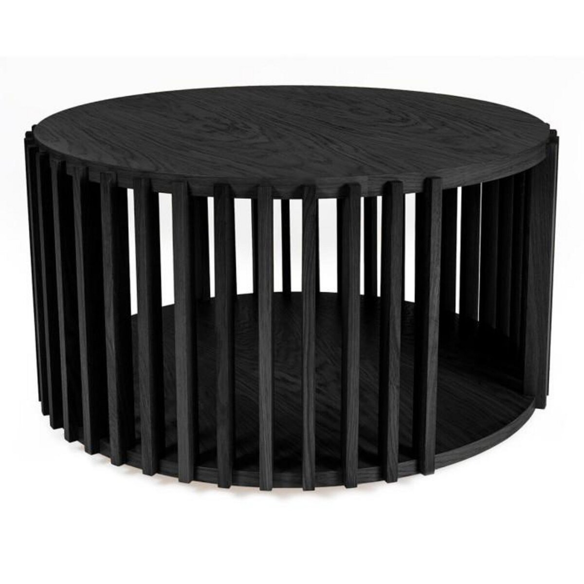 Paris Prix Table Basse Ronde Design  Drum  83cm Noir