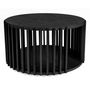 Voir la diapositive 2 : Paris Prix Table Basse Ronde Design  Drum  83cm Noir