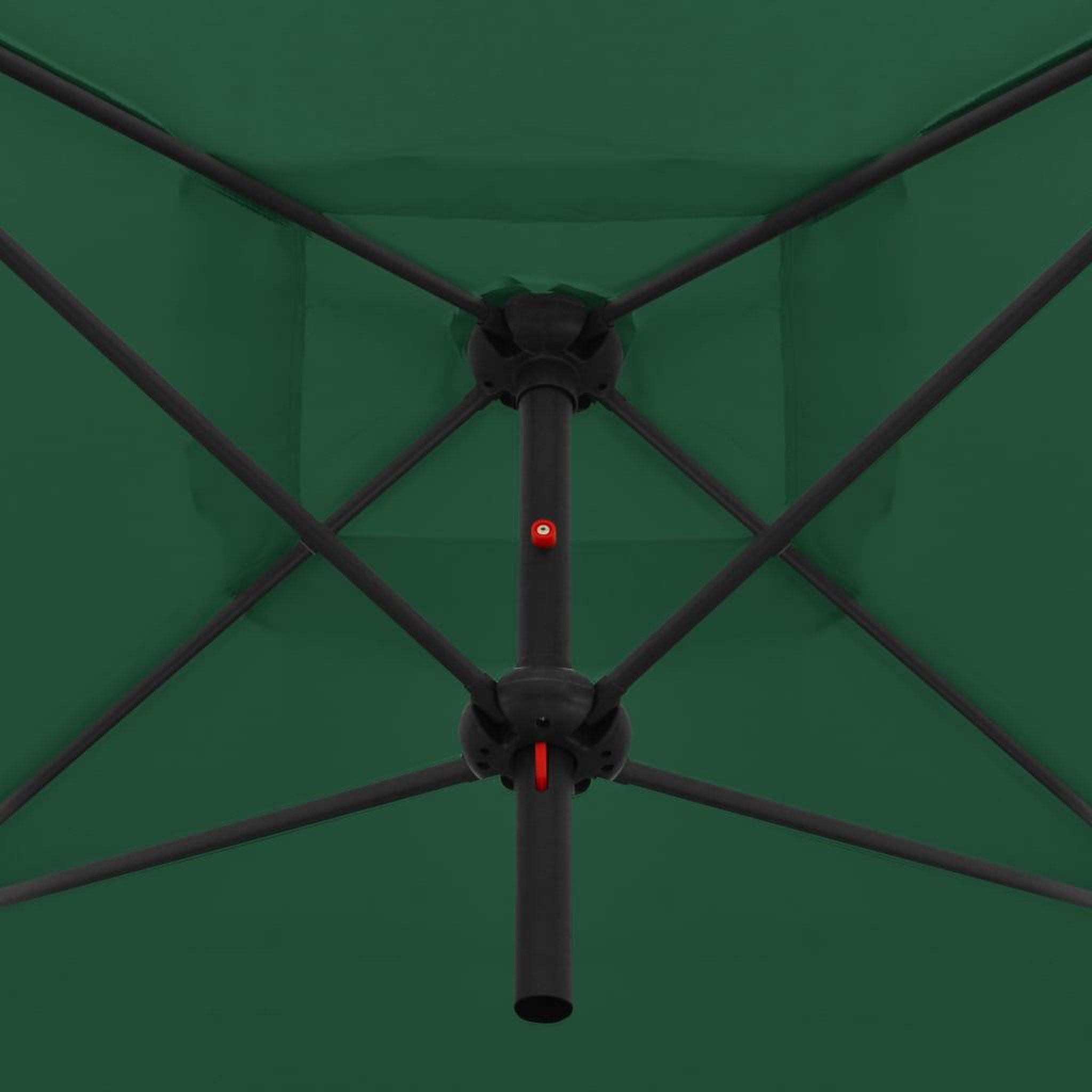 Voir la diapositive 4 : VIDAXL Parasol double avec mat en acier 250 x 250 cm Vert