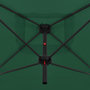 Voir la diapositive 4 : VIDAXL Parasol double avec mat en acier 250 x 250 cm Vert