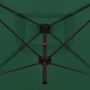 Voir la diapositive 4 : VIDAXL Parasol double avec mat en acier 250 x 250 cm Vert