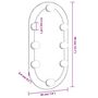 Voir la diapositive 6 : VIDAXL Miroir avec eclairage LED 40x20 cm Verre Ovale