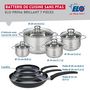 Voir la diapositive 2 : ELO Ensemble de 3 Poêles de cuisson 20, 24 et 32 cm et 4 faitouts 12, 14, 16 et 24 cm Elo Prima Brillant