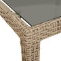 Voir la diapositive 5 : VIDAXL Table de jardin Beige 250x100x75 cm Verre trempe et poly rotin