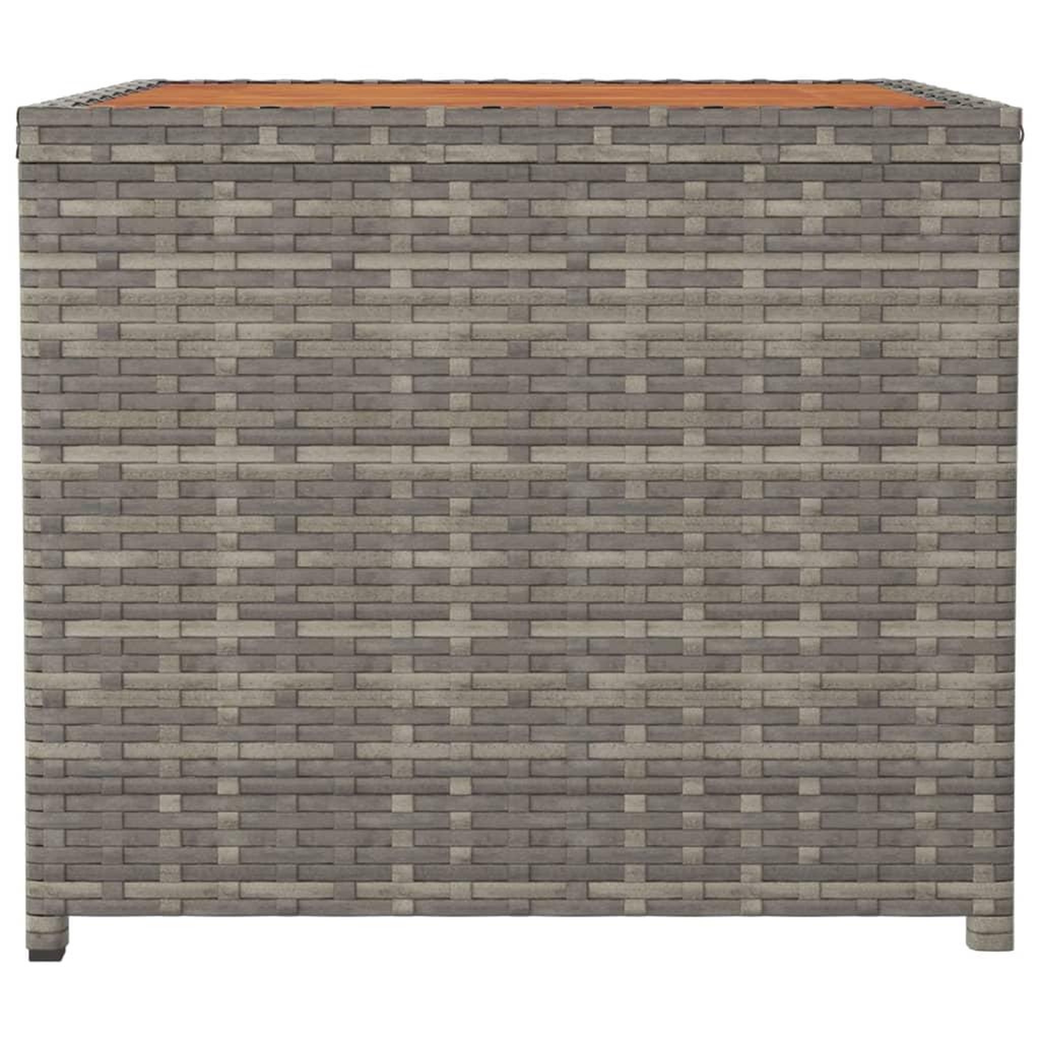 Voir la diapositive 4 : VIDAXL Table a the et dessus en bois Gris Resine tressee Acacia massif