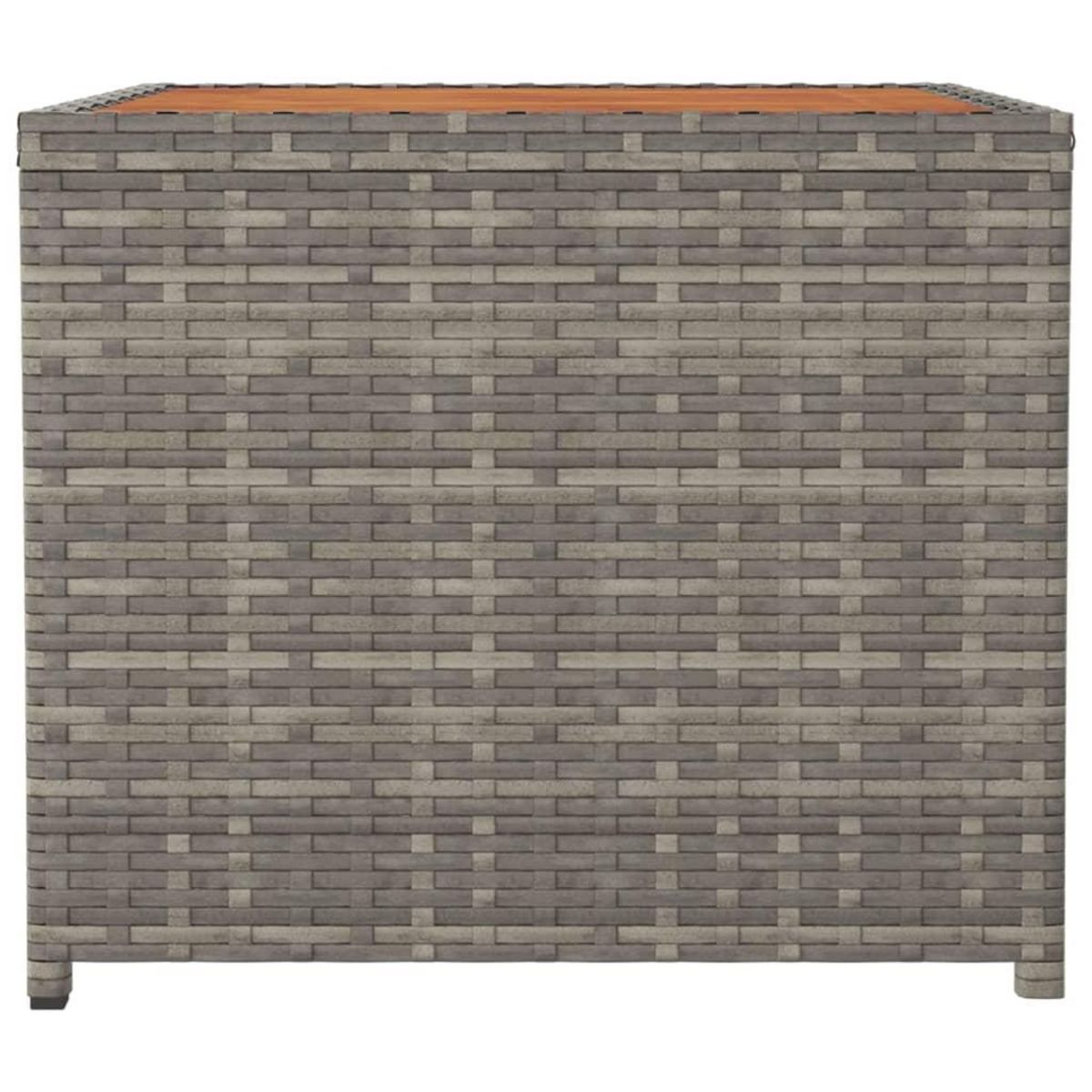 VIDAXL Table a the et dessus en bois Gris Resine tressee Acacia massif