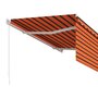VIDAXL Auvent retractable manuel avec store 3x2,5 m Orange et marron