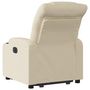 Voir la diapositive 5 : VIDAXL Fauteuil inclinable Creme Tissu