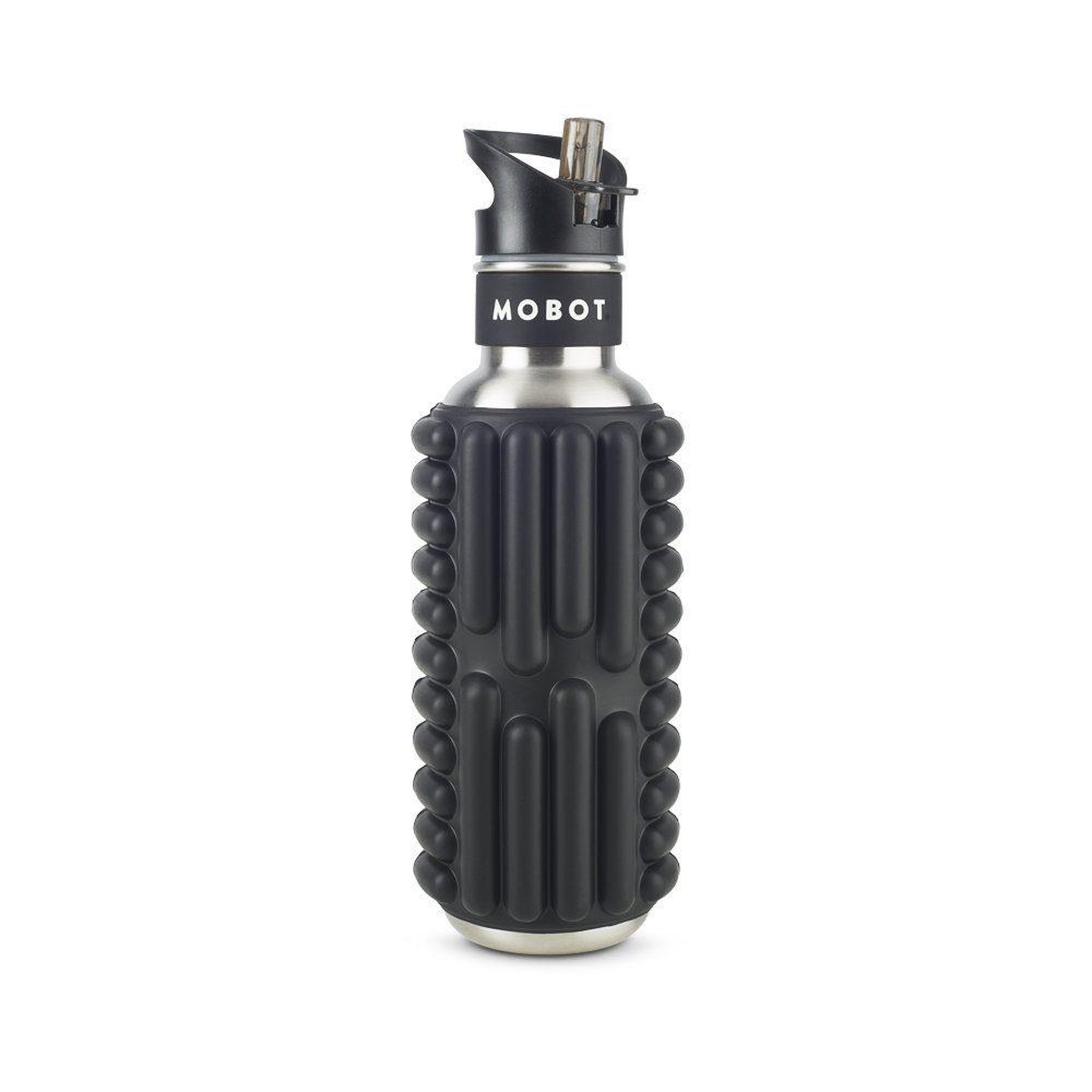 MOBOT Bouteille de sport - mobot - fonction 2 en 1 rouleau de massage - noir