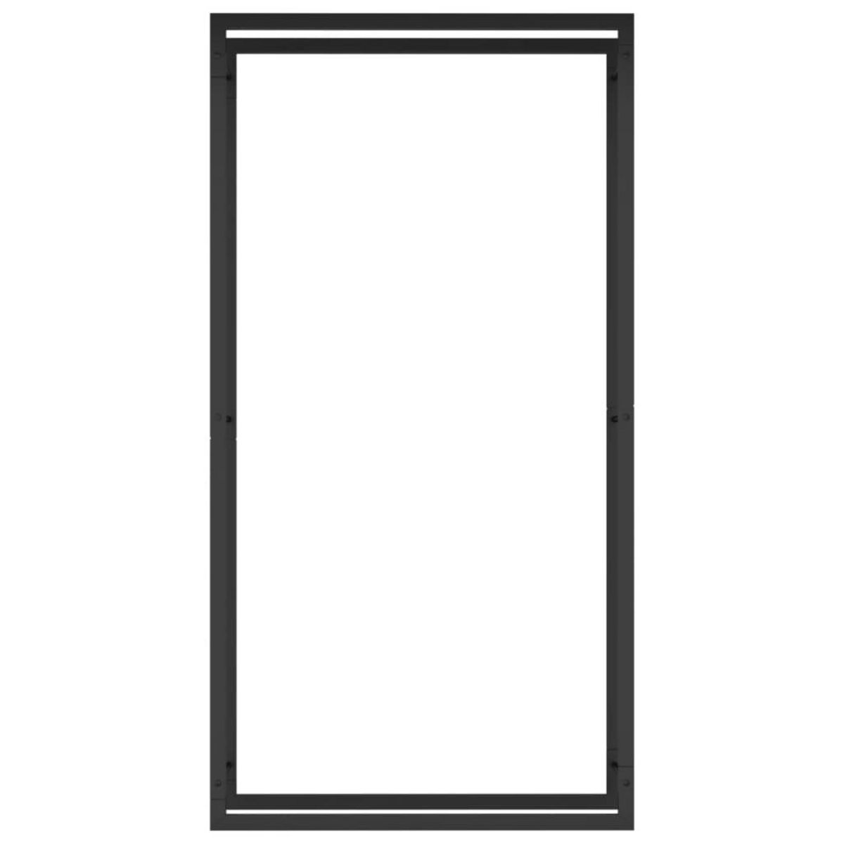 VIDAXL Portant de bois de chauffage Noir mat 80x28x154 cm Acier