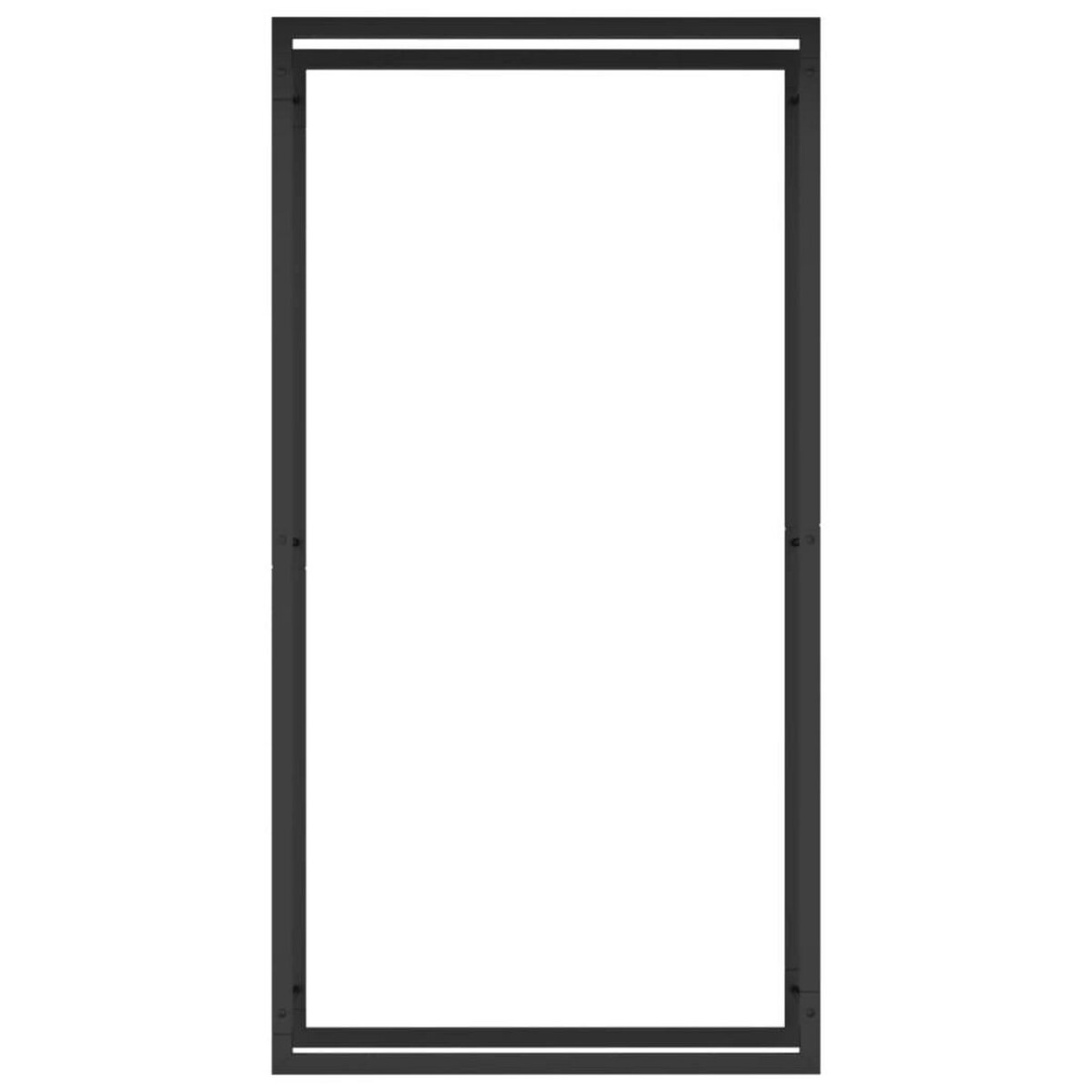 VIDAXL Portant de bois de chauffage Noir mat 80x28x154 cm Acier