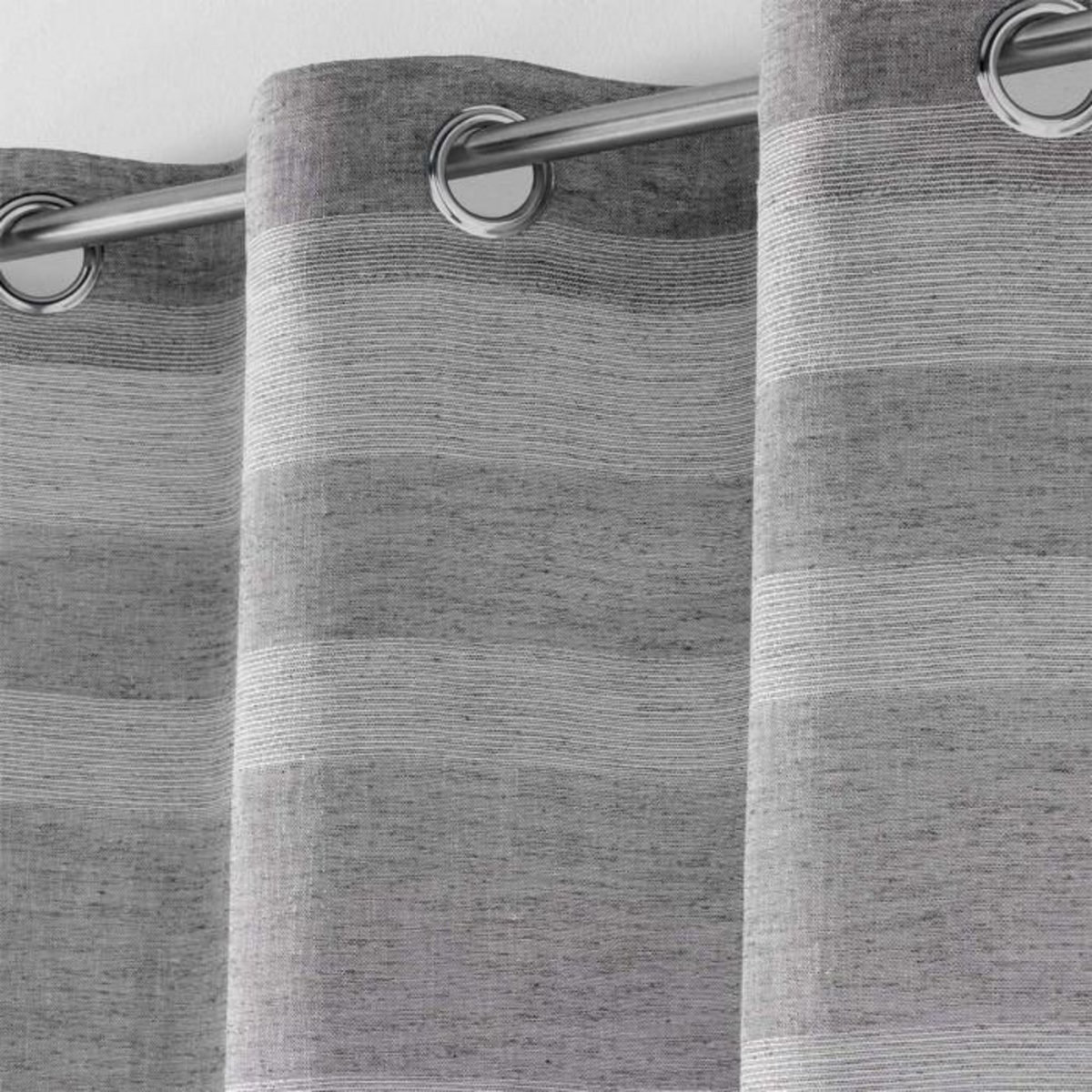 Paris Prix Rideau Voilage à Œillets  Palerma  140x280cm Gris