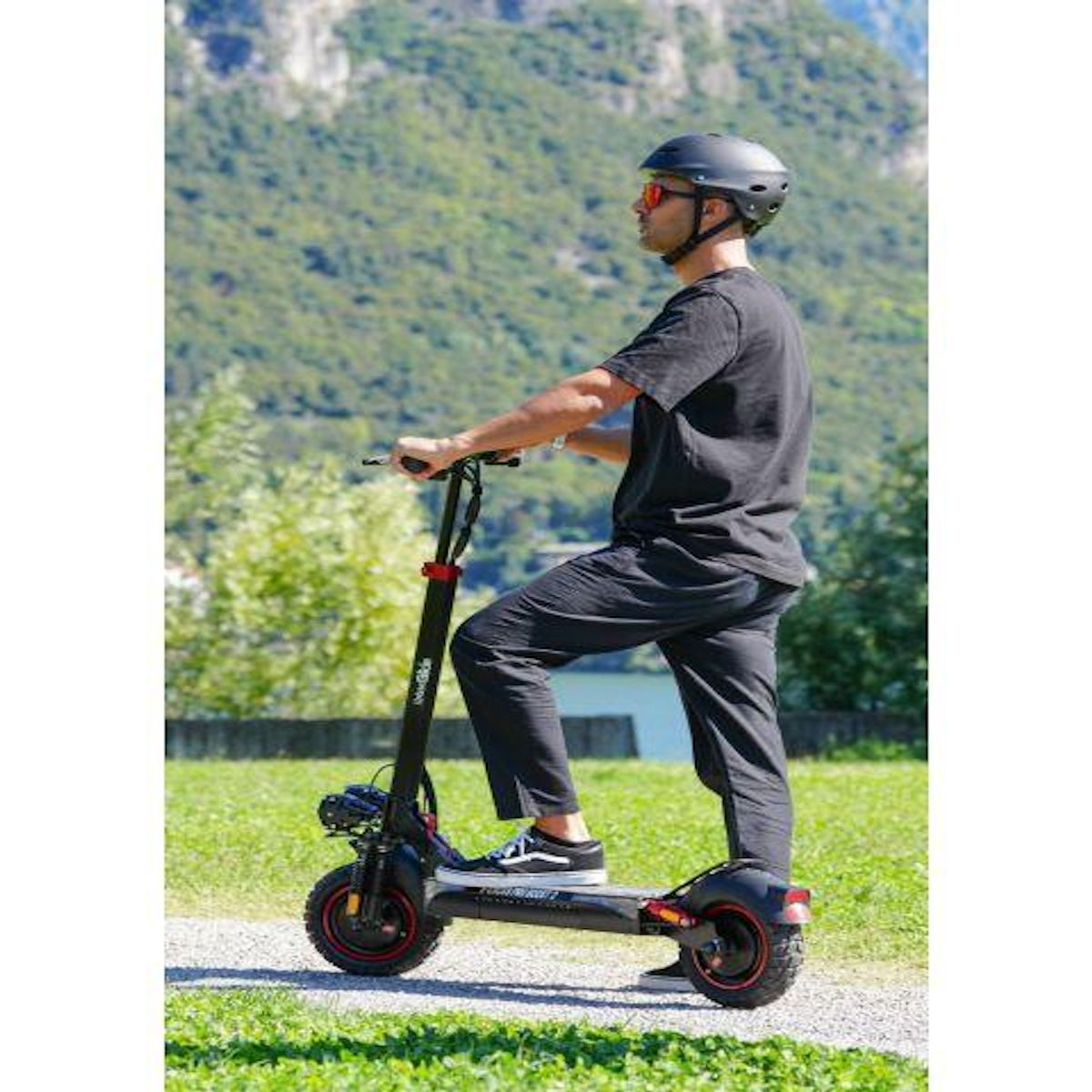 URBANGLIDE Trottinette Électrique UrbanGlide eCross Pro Boost 2 – 50 km d'autonomie, double moteur 800W, pneus 10  tout-terrain