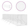 Voir la diapositive 2 : VIDAXL Chenil d'exterieur pour chiens argente 2x14x2 m acier galvanise