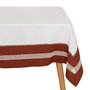 Voir la diapositive 1 : ATMOSPHERA Nappe en Coton  Nuba  150x250cm Blanc