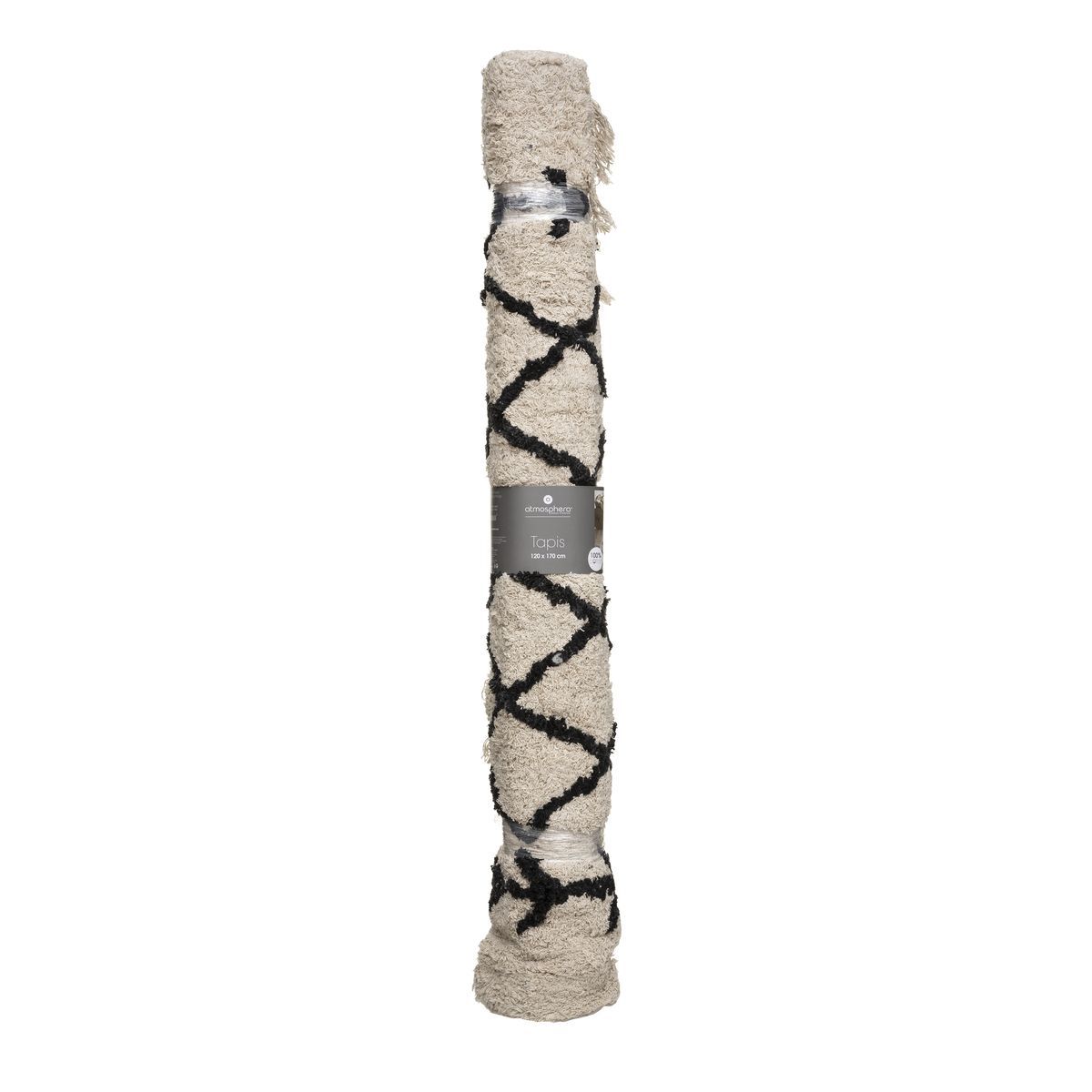 ATMOSPHERA Tapis déco rectangulaire en coton motifs ethniques DELHI