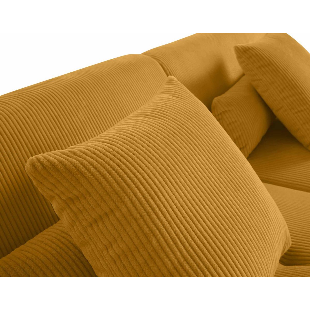 LISA DESIGN Onyx - canapé modulable d'angle gauche - 5 places - en velours côtelé