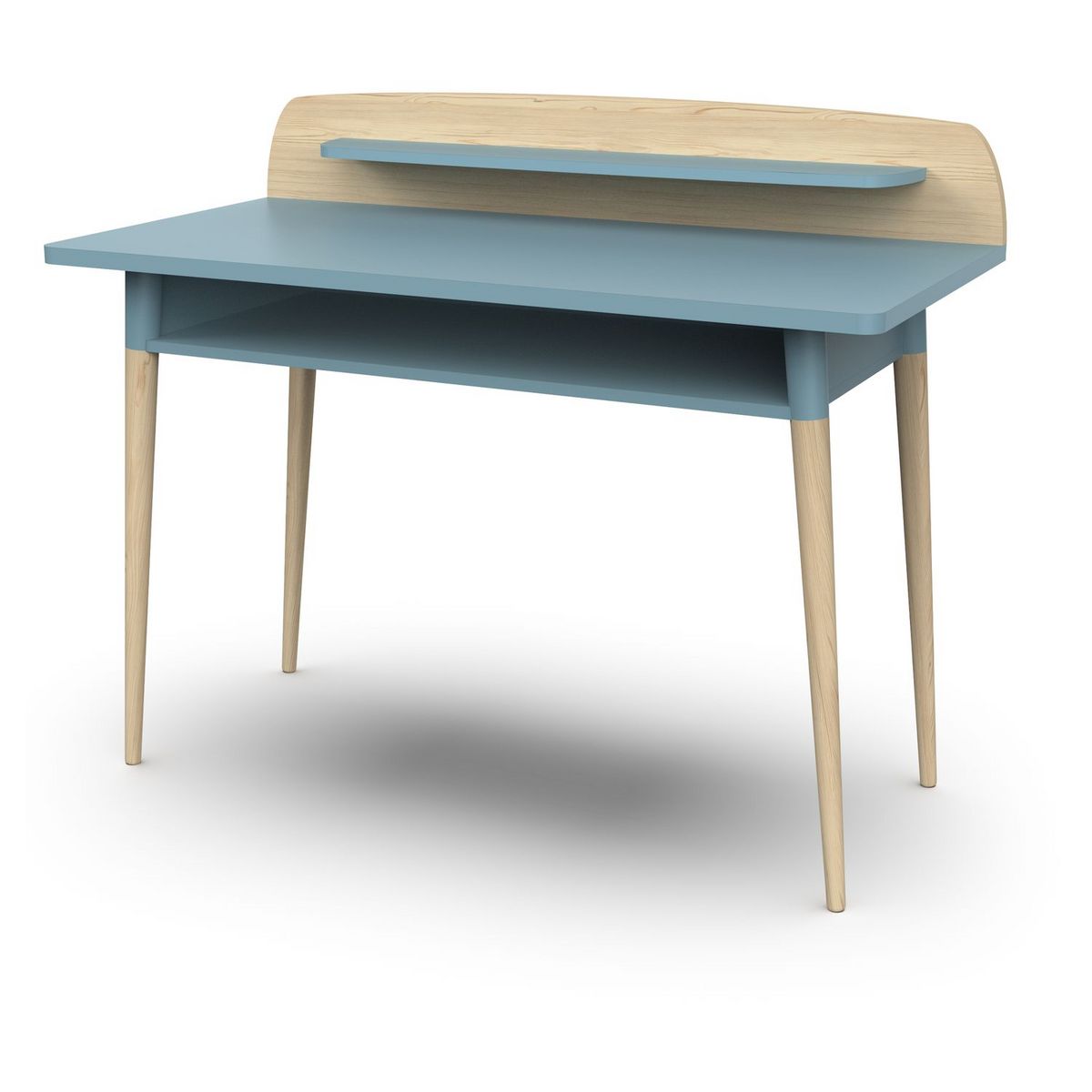 Bureau enfant 1 niche bleu L110 cm LINIA 