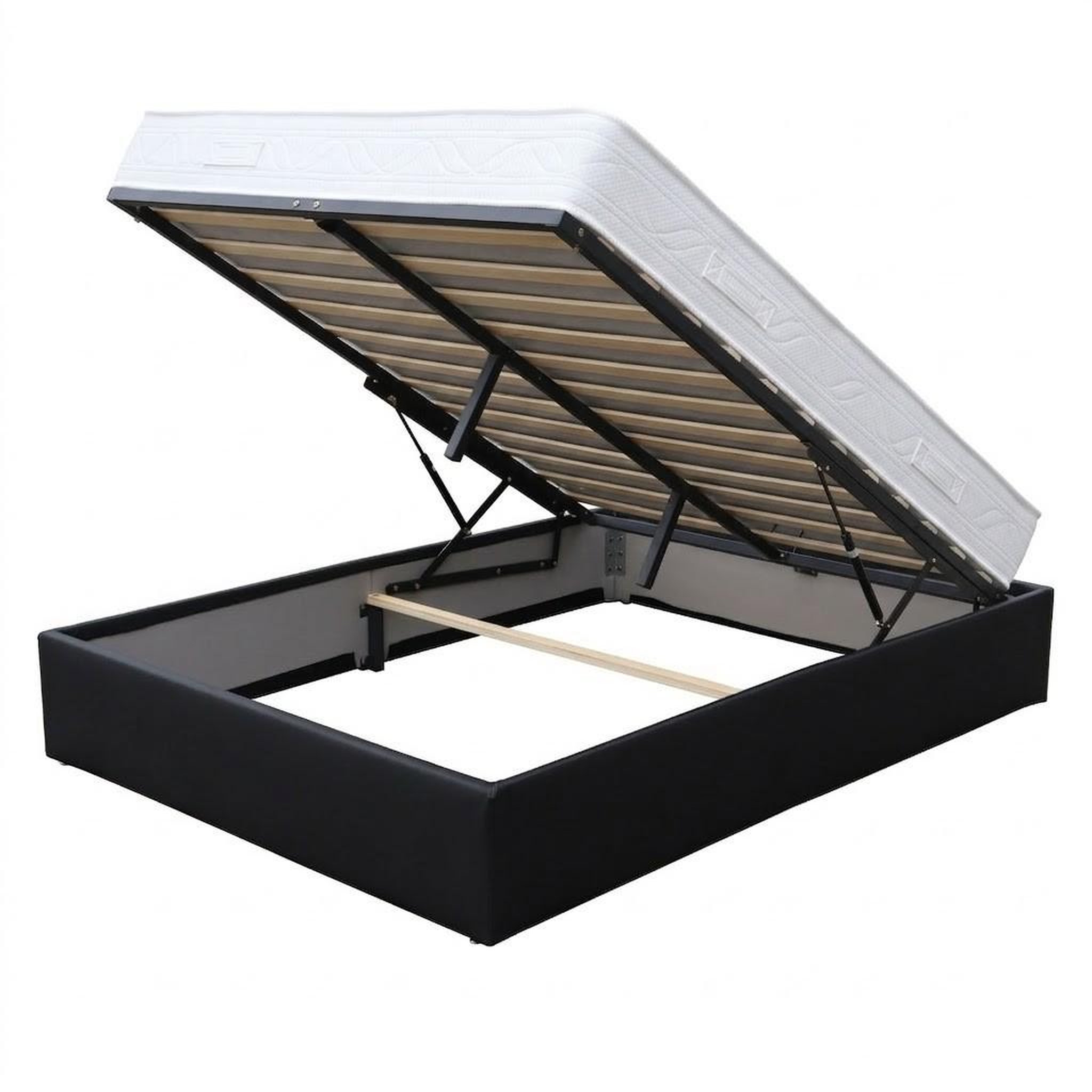 Voir la diapositive 2 : KING OF DREAMS Ensemble Lit Coffre et Matelas  Soutien Ferme Mousse