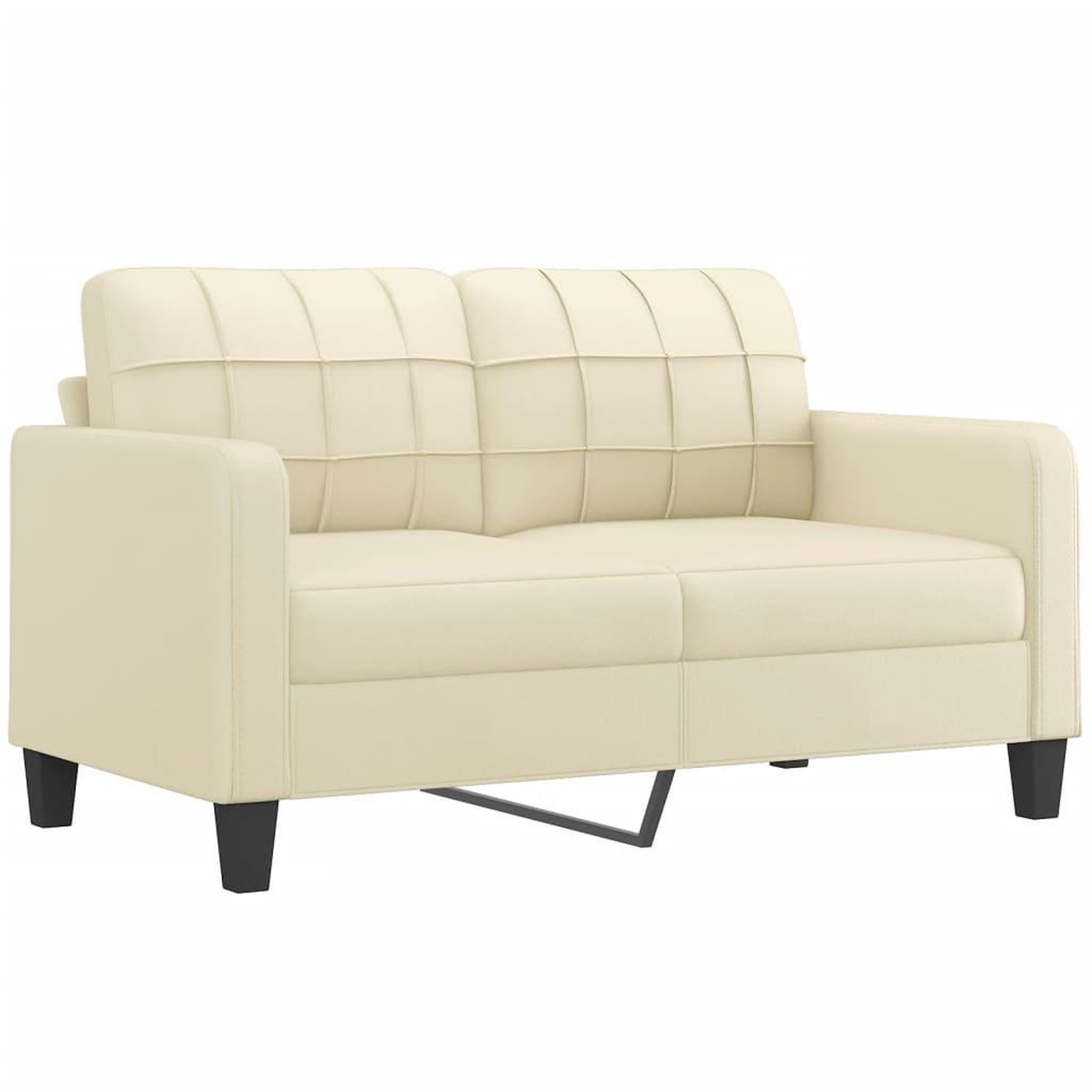 Voir la diapositive 4 : VIDAXL Ensemble de canapes 2 pcs avec coussins creme similicuir