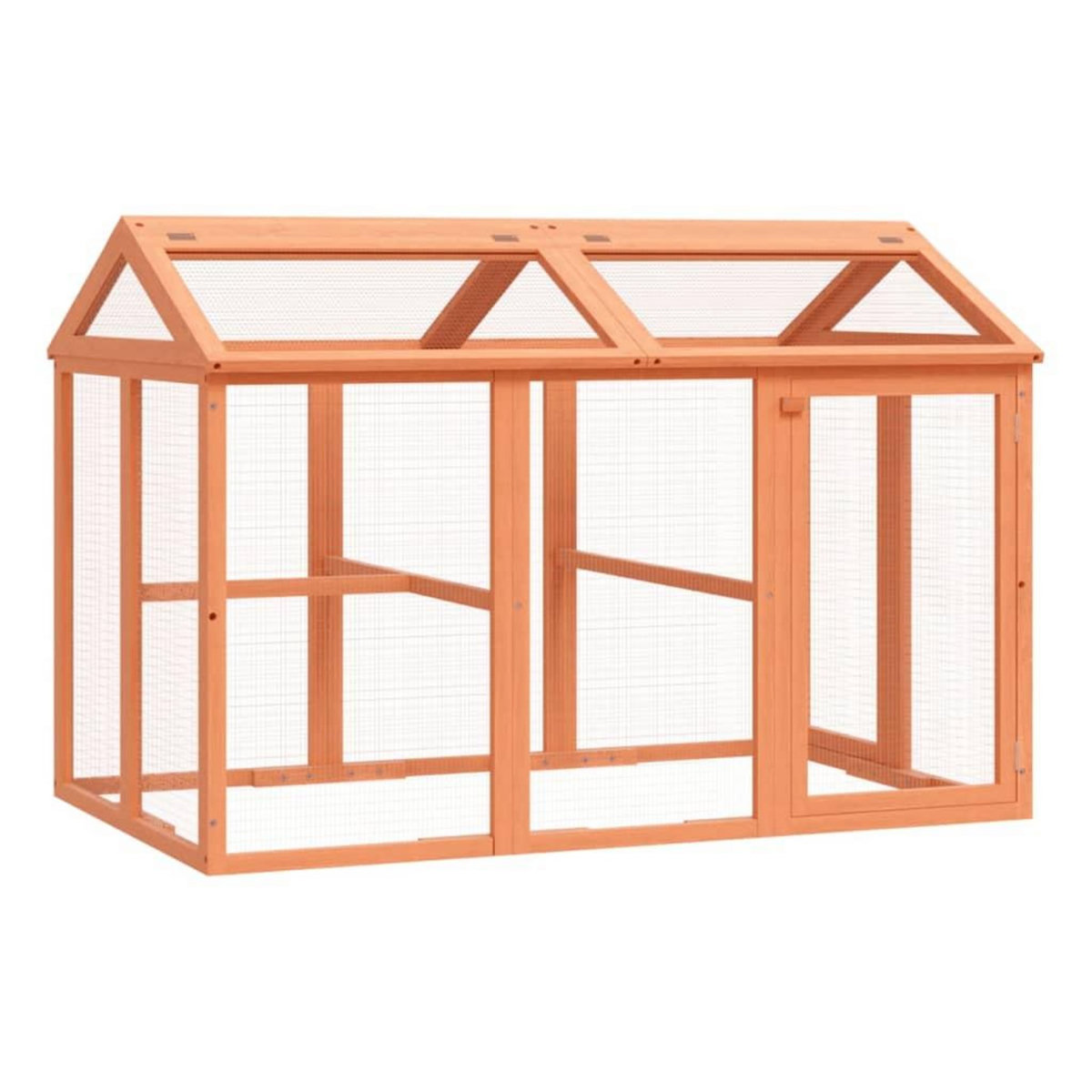 VIDAXL Enclos animaux marron 141x94x104 cm bois massif de pin