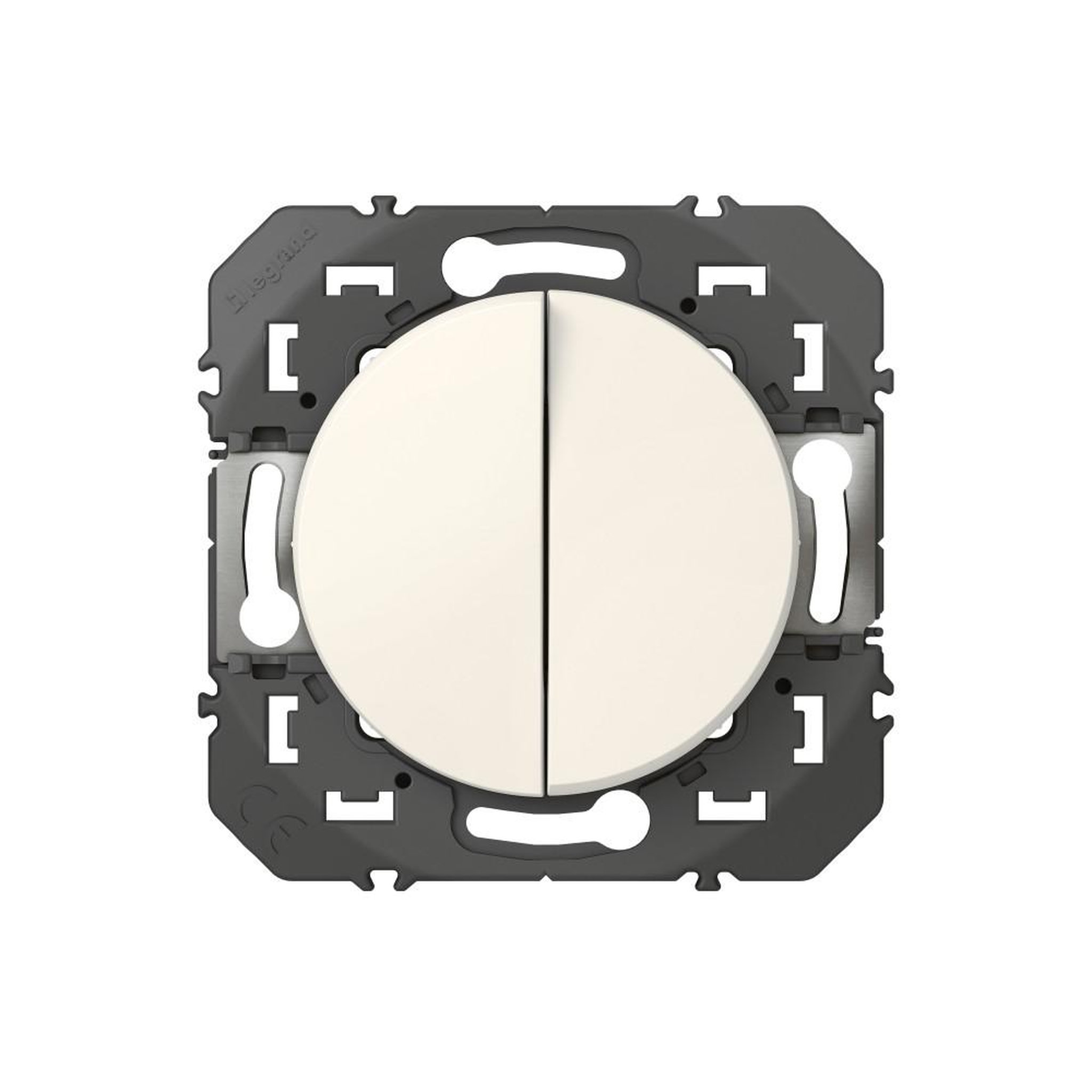 Legrand Double poussoir, LEGRAND Dooxie, blanc